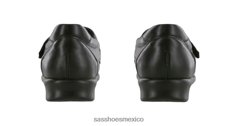 mx SAS mujer versátil mocasín sin cordones de sauce negro liso LVV46233