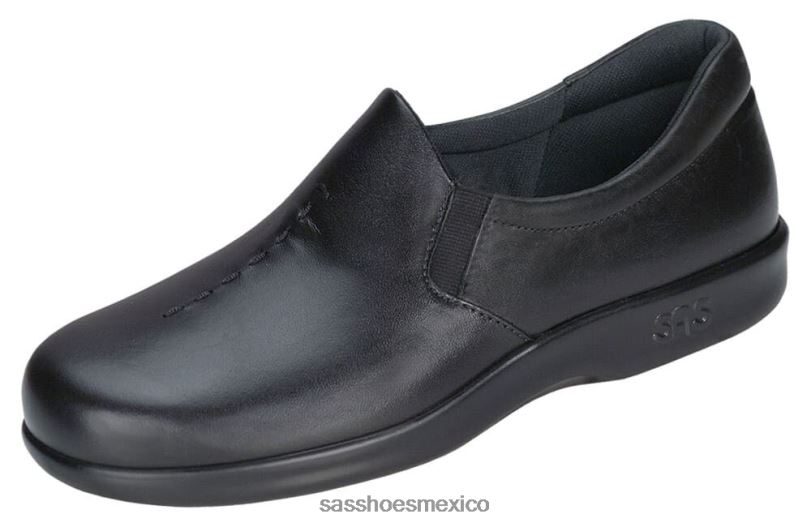 mx SAS mujer versátil mocasín sin cordones viva negro LVV46215