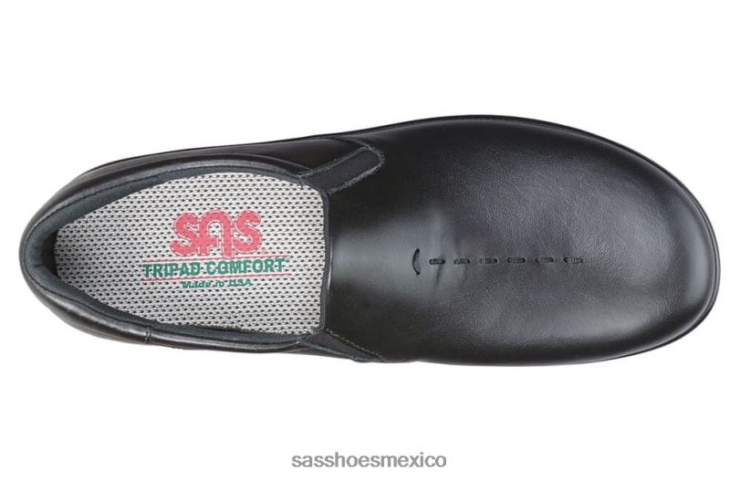 mx SAS mujer versátil mocasín sin cordones viva negro LVV46215