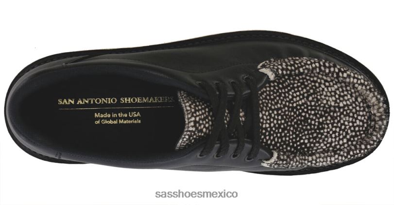 mx SAS mujer versátil mocasines con cordones Take Control chital negro LVV46433