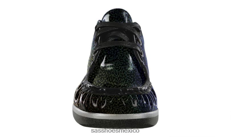 mx SAS mujer versátil mocasines con cordones rebote carnaval negro LVV46276