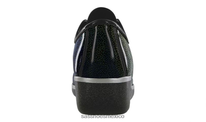 mx SAS mujer versátil mocasines con cordones rebote carnaval negro LVV46276