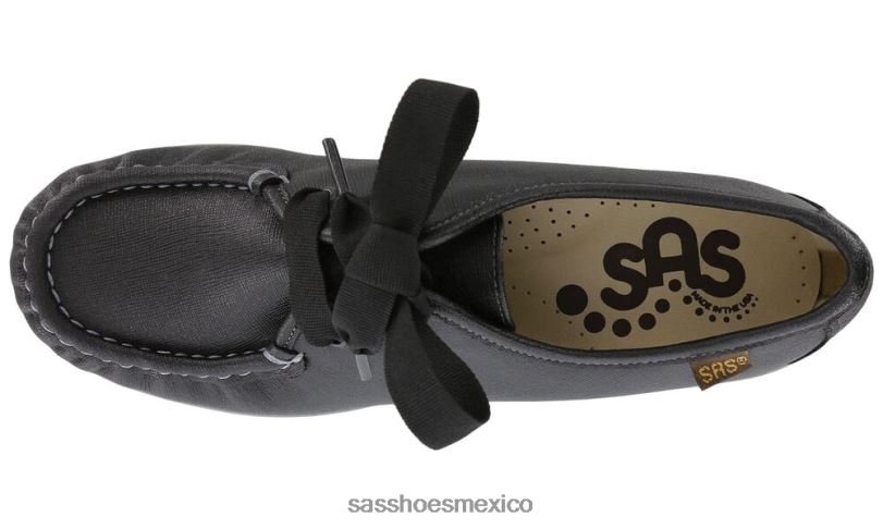 mx SAS mujer versátil mocasines con cordones rebote cuervo LVV46274