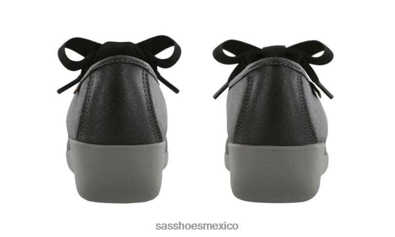 mx SAS mujer versátil mocasines con cordones rebote cuervo LVV46274