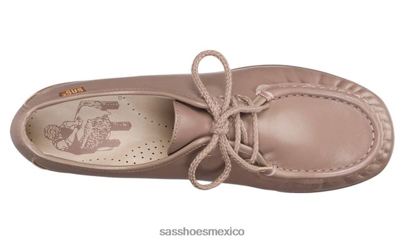 mx SAS mujer versátil mocasines con cordones rebote moca LVV46273
