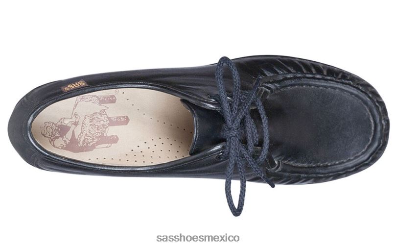 mx SAS mujer versátil mocasines con cordones rebote negro LVV46272