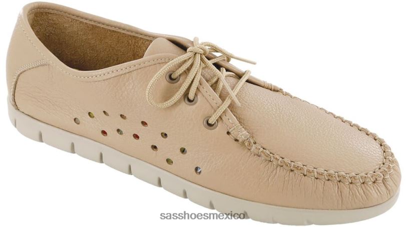 mx SAS mujer versátil mocasines con cordones ventosos latté LVV46278