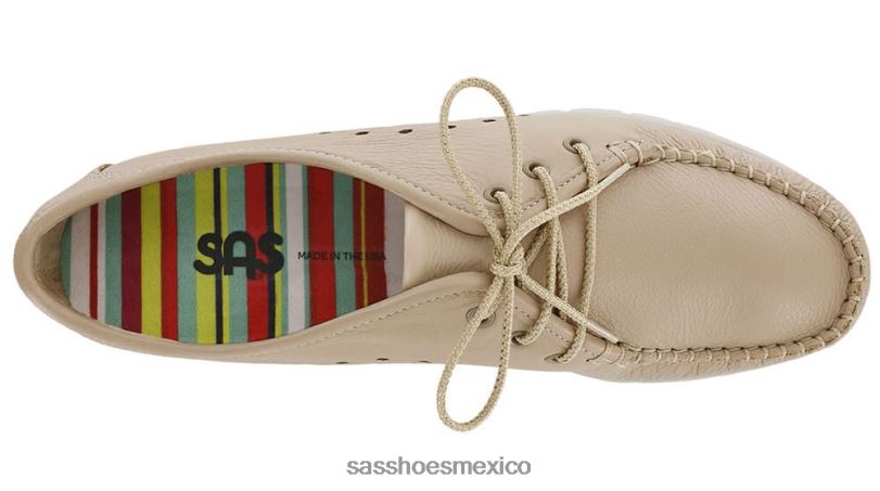 mx SAS mujer versátil mocasines con cordones ventosos latté LVV46278