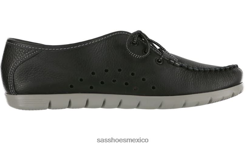 mx SAS mujer versátil mocasines con cordones ventosos negro LVV46277