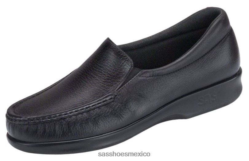 mx SAS mujer versátil mocasines gemelos sin cordones negro LVV46240