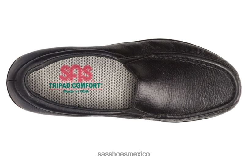 mx SAS mujer versátil mocasines gemelos sin cordones negro LVV46240