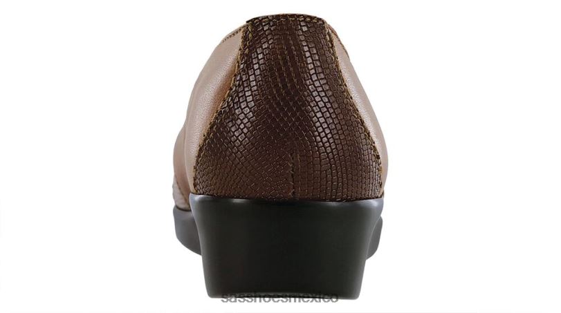 mx SAS mujer versátil mocasines nora slip on castaño/lagarto LVV46247