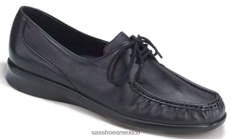 mx SAS mujer versátil mocasines petra con cordones negro LVV46394