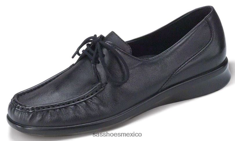 mx SAS mujer versátil mocasines petra con cordones negro LVV46394