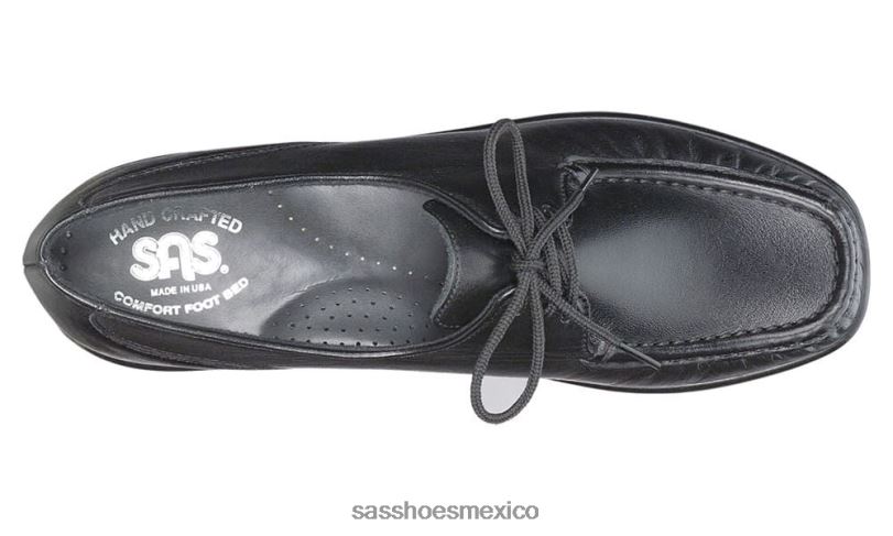 mx SAS mujer versátil mocasines petra con cordones negro LVV46394