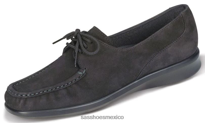 mx SAS mujer versátil mocasines petra con cordones nubuck carbón LVV46396