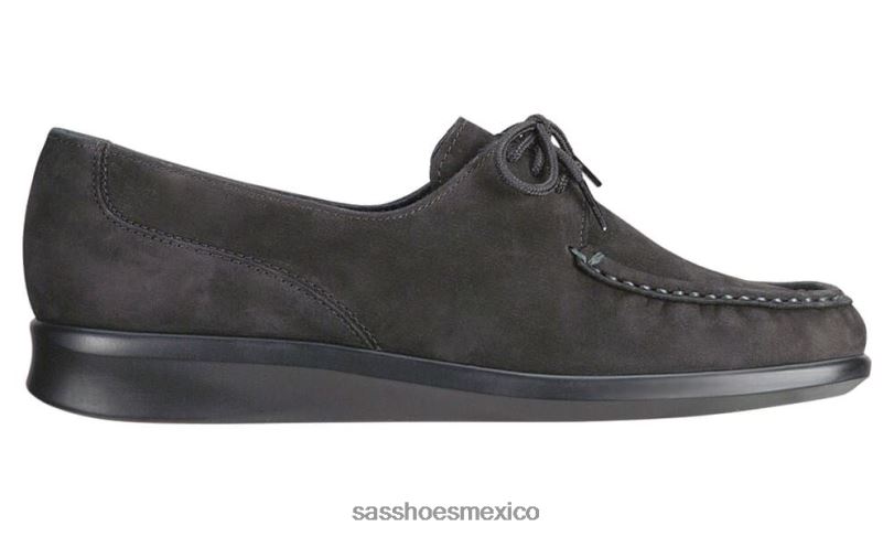 mx SAS mujer versátil mocasines petra con cordones nubuck carbón LVV46396
