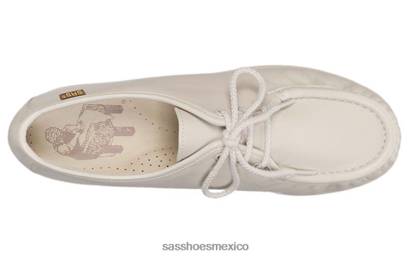 mx SAS mujer versátil mocasines siesta con cordones hueso LVV46267