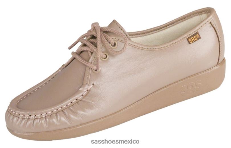 mx SAS mujer versátil mocasines siesta con cordones moca LVV46269