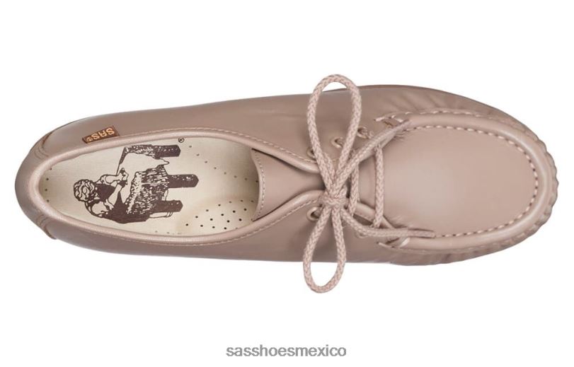 mx SAS mujer versátil mocasines siesta con cordones moca LVV46269
