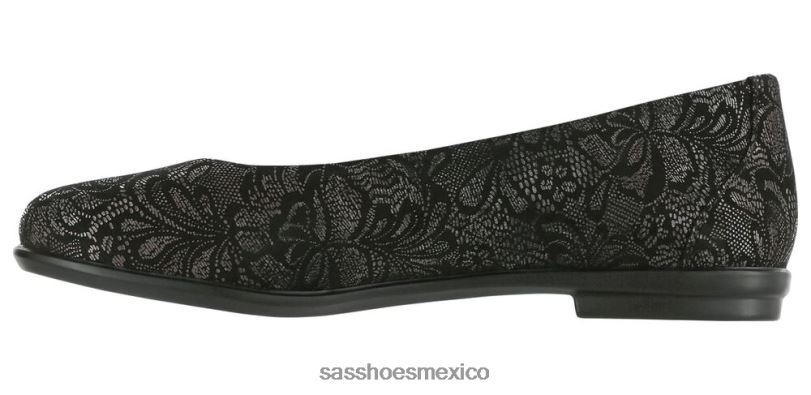 mx SAS mujer versátil piso de ballet escénico de encaje negro LVV46217