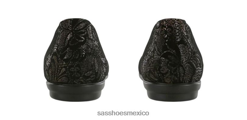 mx SAS mujer versátil piso de ballet escénico de encaje negro LVV46217