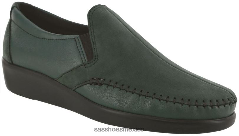 mx SAS mujer versátil resbalón del sueño en mocasín bosque verde LVV46187