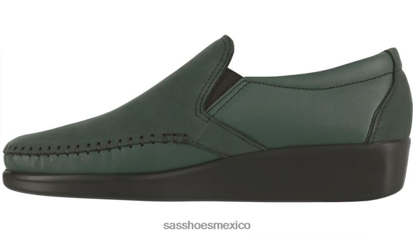 mx SAS mujer versátil resbalón del sueño en mocasín bosque verde LVV46187