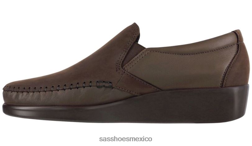 mx SAS mujer versátil resbalón del sueño en mocasín césped/café LVV46185