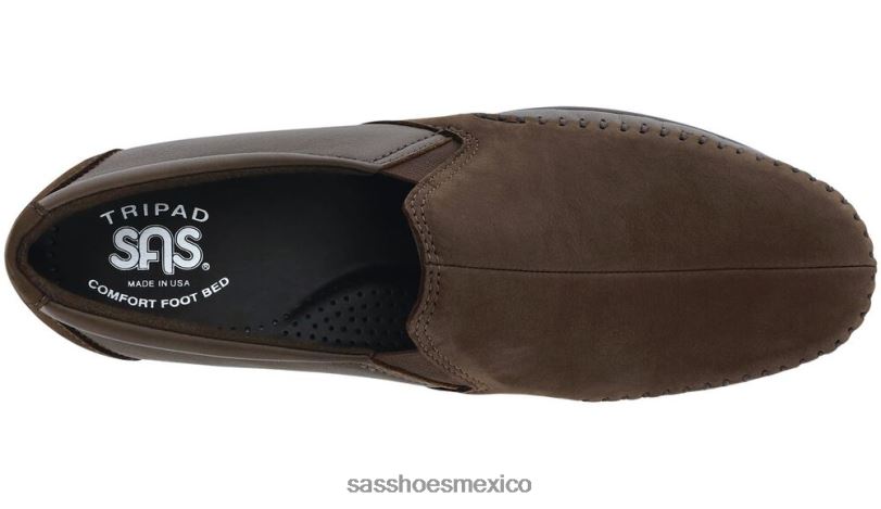 mx SAS mujer versátil resbalón del sueño en mocasín césped/café LVV46185