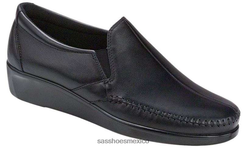 mx SAS mujer versátil resbalón del sueño en mocasín negro LVV46182
