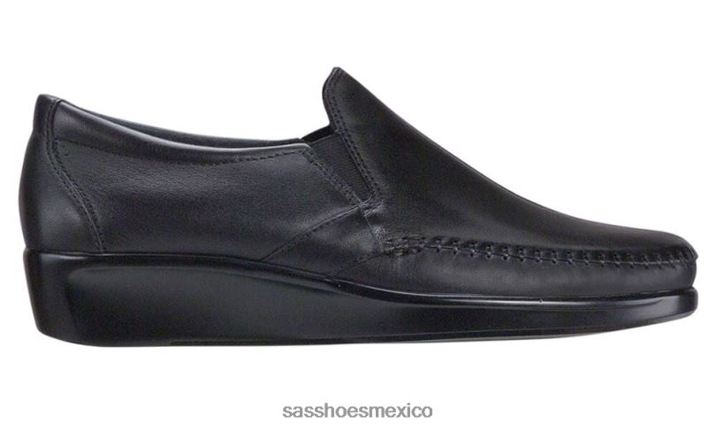 mx SAS mujer versátil resbalón del sueño en mocasín negro LVV46182