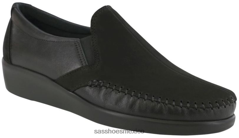 mx SAS mujer versátil resbalón del sueño en mocasín negro carbón LVV46188