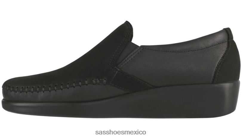 mx SAS mujer versátil resbalón del sueño en mocasín negro carbón LVV46188