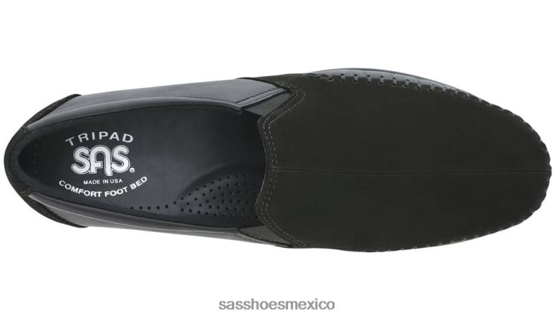 mx SAS mujer versátil resbalón del sueño en mocasín negro carbón LVV46188
