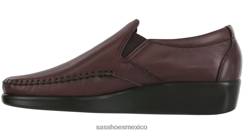 mx SAS mujer versátil resbalón del sueño en mocasín vino LVV46179
