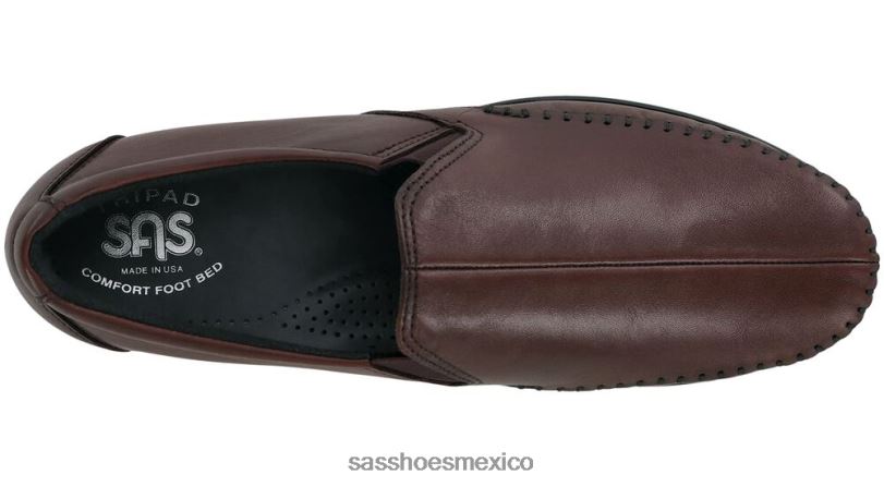 mx SAS mujer versátil resbalón del sueño en mocasín vino LVV46179