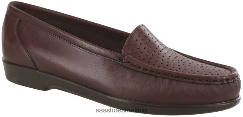 mx SAS mujer versátil resbalón inteligente en mocasín vino LVV46193