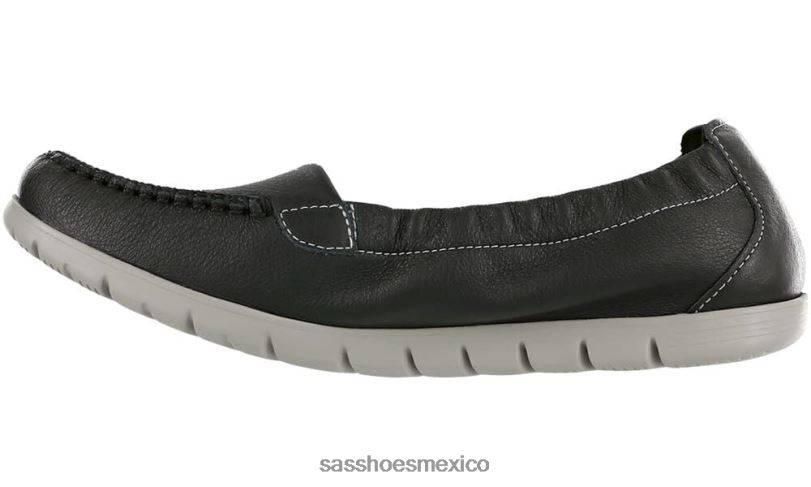 mx SAS mujer versátil resbalón soleado en mocasín negro LVV46222