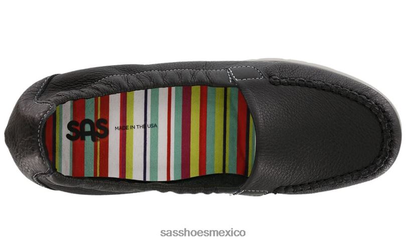 mx SAS mujer versátil resbalón soleado en mocasín negro LVV46222