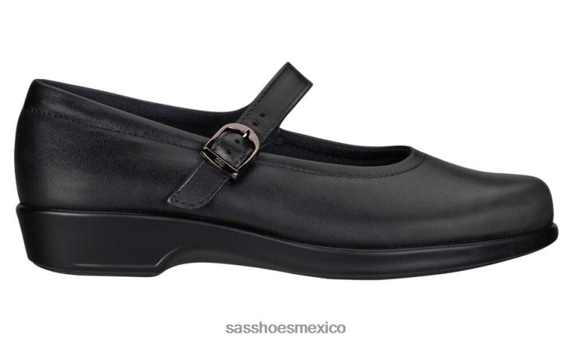 mx SAS mujer versátil zapato maría merceditas negro LVV46174
