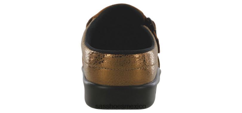 mx SAS mujer versátil zueco resbalón en mocasín bronce turbinado LVV46235