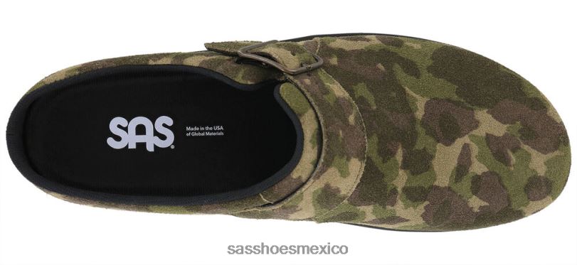 mx SAS mujer versátil zueco resbalón en mocasín camuflaje LVV46223