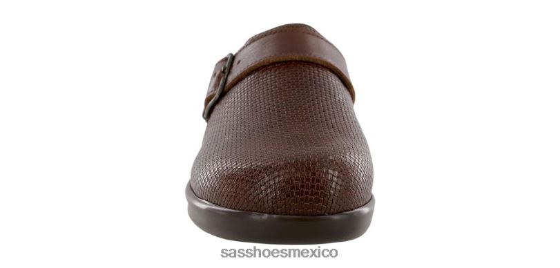 mx SAS mujer versátil zueco resbalón en mocasín marrón tejido LVV46238