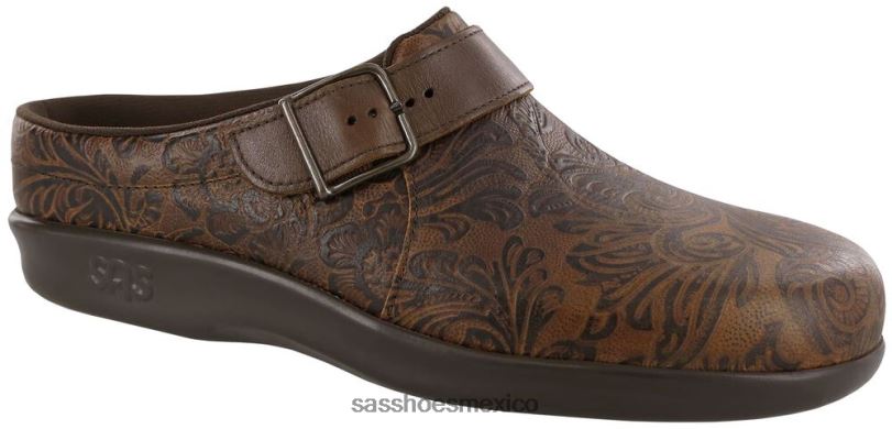 mx SAS mujer versátil zueco resbalón en mocasín vaquero floral LVV46237