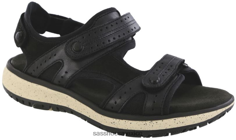 mx SAS mujer versátil embarcar sandalia deportiva cenizas negro LVV4650