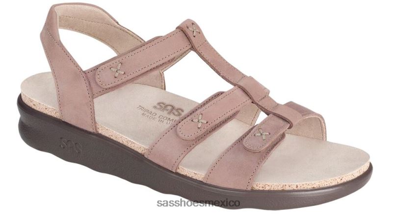 mx SAS mujer versátil sandalia Sorrento con correa en T almendra garapiñada LVV46157