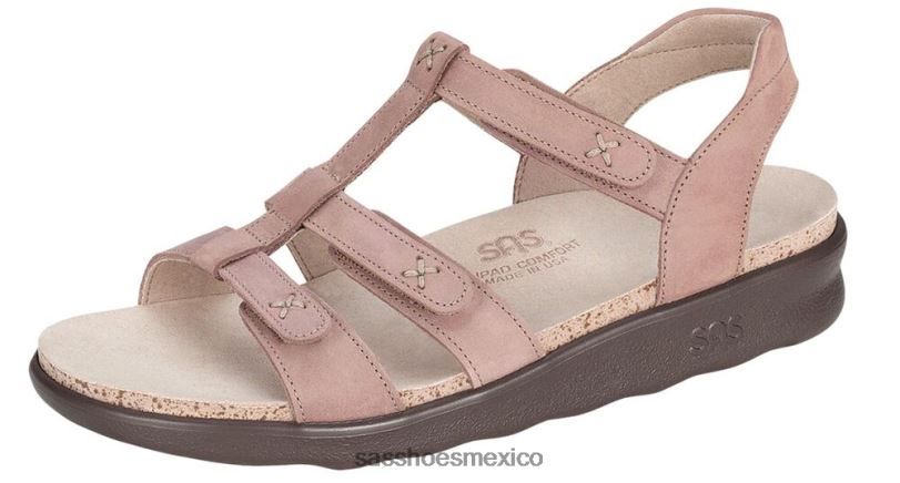 mx SAS mujer versátil sandalia Sorrento con correa en T almendra garapiñada LVV46157