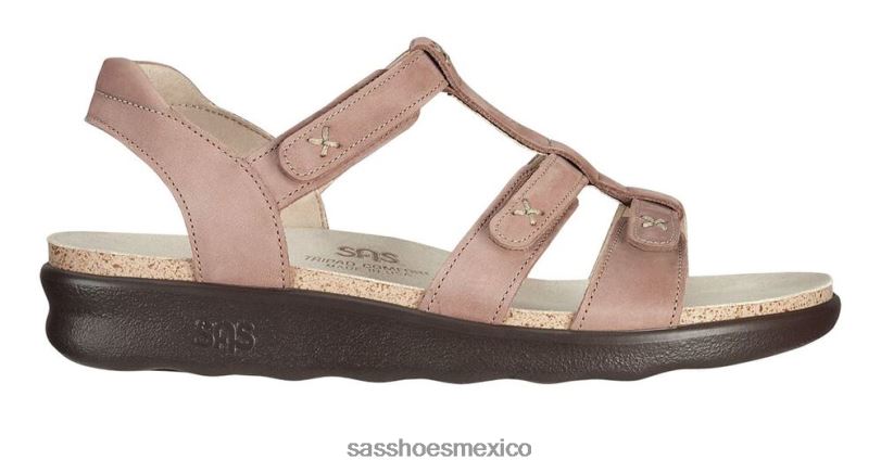 mx SAS mujer versátil sandalia Sorrento con correa en T almendra garapiñada LVV46157