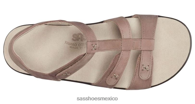 mx SAS mujer versátil sandalia Sorrento con correa en T almendra garapiñada LVV46157
